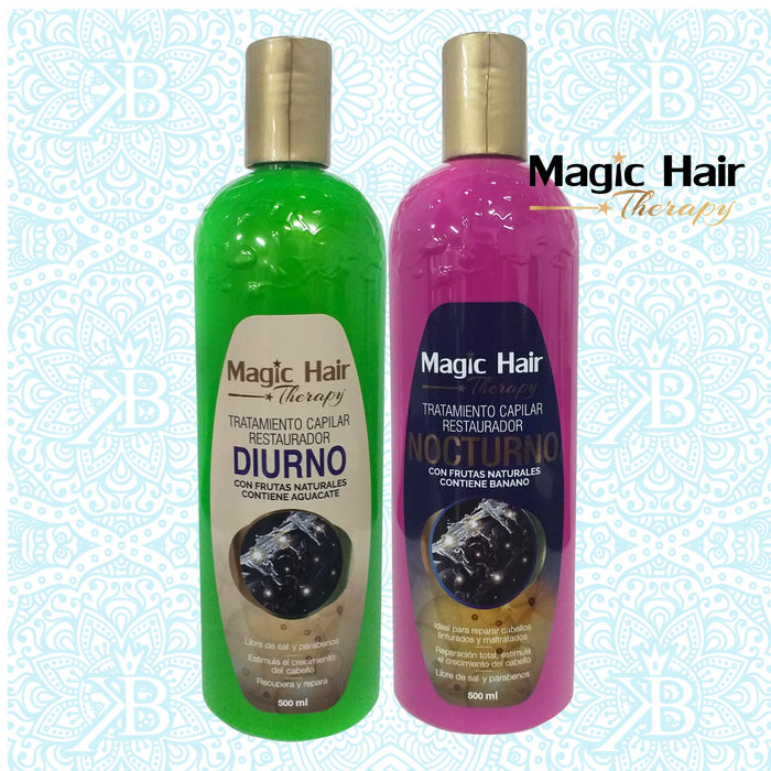 Magic Hair | Magia en tu Cabello | Kit 2 Tratamiento Diurno y Nocturno + Obsequio Tonico Capilar