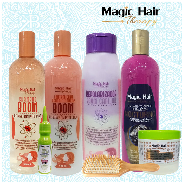 Magic Hair | Kit Súper Completo Gold | Reparación | Cabellos Decolorados | Puntas Abiertas