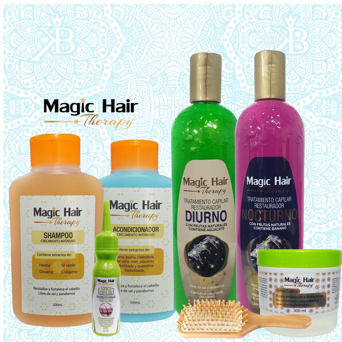 Magic Hair Kit Super Completo Gold Crecimiento + Tónico Capilar De Obsequio